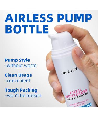 RAZUYEN Calming Face Moisturizer for Sensitive Skin Soothing Lightweight Face Cream with Vitamin B5 Hyaluronic Acid and Ceramide Anti Redness Facial Moisturizer Fragrance Free Non-Comedogenic 50ml Unscented - Buy Online on GoSupps.com