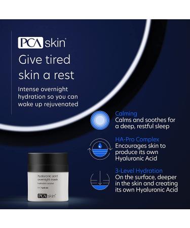 PCA SKIN Hyaluronic Acid Overnight Face Mask for Dry Mature Skin - Anti-Aging Hydrating Treatment (1.8 fl oz) - Buy Online on GoSupps.com