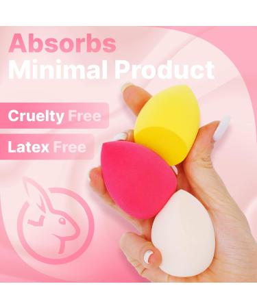 Buy Makeup Sponge Set - 6 Pcs Super Soft Blender Sponges for Flawless Liquid Cream & Powder Makeup - Latex-Free Multi-Colored Gift Set - Buy Online on GoSupps.com