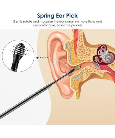 Buy Safe Ear Cleaning Kit | Painless Ear Wax Removal Tool | Easy to Use Earwax Removal Kit with Storage Box & Brush (Black - Buy Online on GoSupps.com