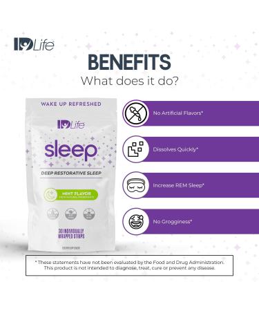 IDLife - Sleep Aid for Grown-Ups - Non-GMO - Non-Habit Forming - Gentle Blend with Melatonin, L-Theanine, and 5HTP - 30 Individually Wrapped Strips - Buy Online on GoSupps.com