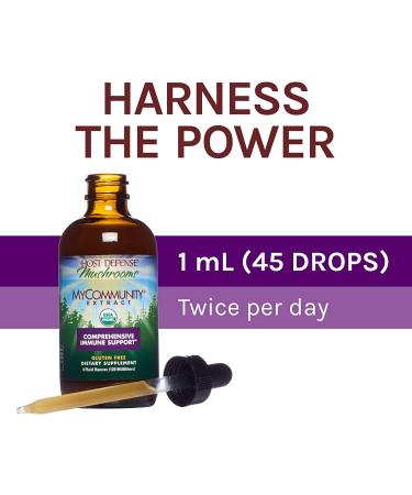 Host Defense MyCommunity Extract - Advanced Immune Support Supplement with Lions Mane and Reishi - 4 fl oz - Buy Online on GoSupps.com