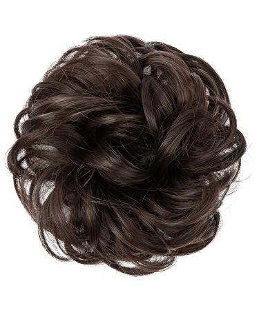 JJStar Large Dark Brown Hair Part with Rubber Band | Hair Ties for Updos & Messy Buns - Perfect for Women & Girls - Buy Online on GoSupps.com
