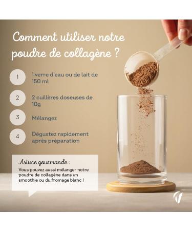 Marine Collagen Powder Cocoa Flavor - 5000mg per day - Hydrolyzed Peptides Types 1&3 - 2000 Da - Radiance & Youth of the Skin - Highly Bioavailable - Made in France - Vitavea - Buy Online on GoSupps.com