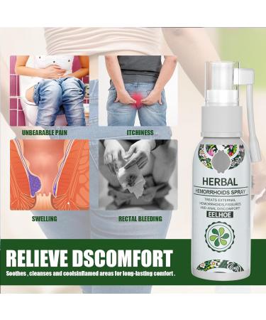Natural Herbal Hemorrhoids Spray - Instant Relief for Piles Treatment and Anus Itch | Soothes Burning Pain, Shrinks Hemorrhoids - Buy Online on GoSupps.com