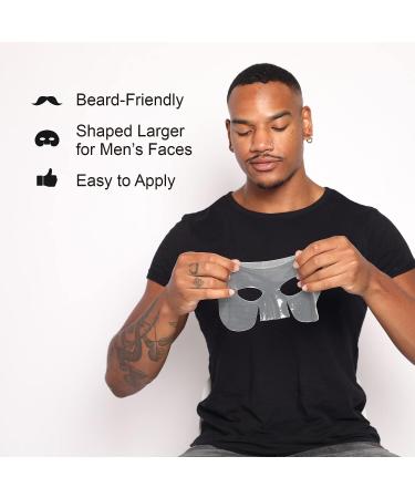 HommeFace Men's Revitalizing Hydrogel Facial Mask Set (5ct) - Hydrating Anti-aging & Soothing with Hyaluronic Acid, Vitamins & Peptides, Beard-Friendly - Buy Online on GoSupps.com