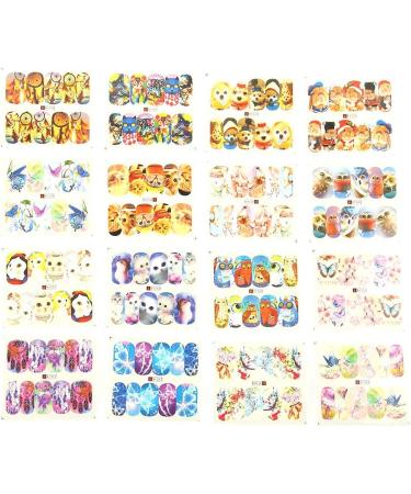 Sticker de Caricatura 50 Sheets Nail Stickers Animal Dogs Cats Water Transfer Nail Art Sticker Fingernails Decor Manicure Decorations Manicure Pedicure Decals - Buy Online on GoSupps.com