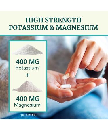Potassium Magnesium Supplement | High Strength Electrolyte Balance for Heart Health & Muscle Support | 400 MG Potassium + 400 MG Magnesium | Energy Bone Health Sleep & Mood Support | 90 Ct. Potassium 90ct. - Buy Online on GoSupps.com