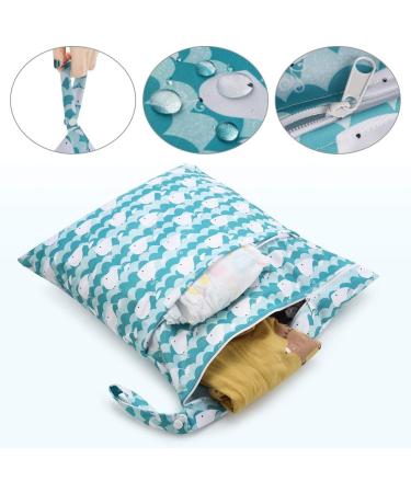 Ceekii Wet Dry Diaper Bags - 3 Pack Reusable Waterproof Travel Pockets for Baby - Perfect for Beach Pool & Gym - Blue - Buy Online on GoSupps.com
