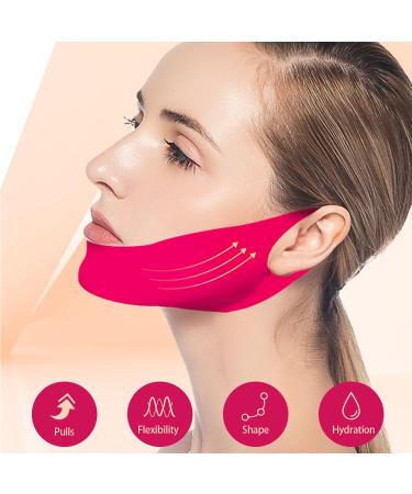 APPTI V Shape Face Mask Firming Facial Mask Double V Line Lifting Mask for Women Men Red 6 Pieces - Buy Online on GoSupps.com