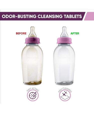 Baby Water Bottle Cleaning Tablets - 30 Pack Natural Cleaner for Milk Bottles & Tumbler - Eco-Friendly & Individually Packed - Buy Online on GoSupps.com
