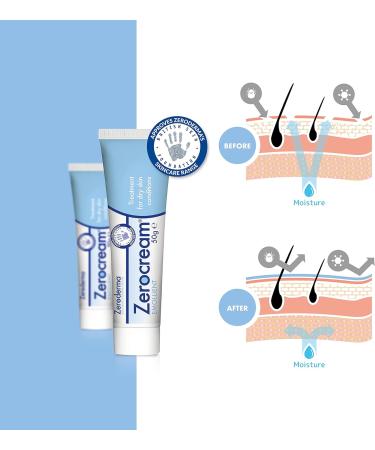 Zerobase Zeroderma Zerocream Emollient 50g For Dry Skin Eczema and Dermatitis Dry Skin Moisturiser Helps Restore The Skin Barrier - Buy Online on GoSupps.com