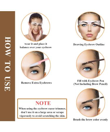 Teuvo Eyebrow Template Set - 12 Stylish Stencils & Brush for Quick 3-Minute DIY Eyebrows | Reusable & Beginner-Friendly - Buy Online on GoSupps.com