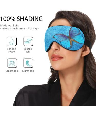 Hasikry Light Blocking Eye Mask for Deep Sleep - Breathable & Adjustable for Men and Women - Perfect for Travel, Yoga, and Meditation - Morpho Blue - Buy Online on GoSupps.com
