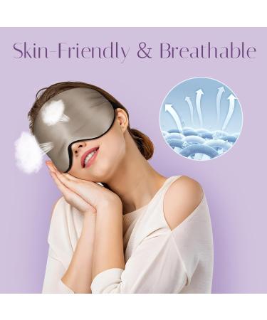 Buy Olesilk Adjustable Silk Sleep Mask - 100% Mulberry Silk Eye Mask for Men & Women - Taupe - Perfect for Sleeping - Buy Online on GoSupps.com