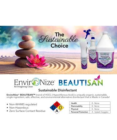 Beautisan Spa & Salon Cleaner & Disinfectant - Made of Hypochlorous Acid (HOCL) - Multipurpose & All Purpose Cleaner Sanitizer & Deodorizer for Floors Surface Furniture & More - Buy Online on GoSupps.com