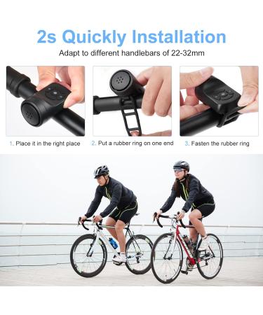 Flintronic Electrically Powered Bicycle Bell - 120 dB Waterproof Horn for Scooters MTB & BMX - Black - Buy Online on GoSupps.com