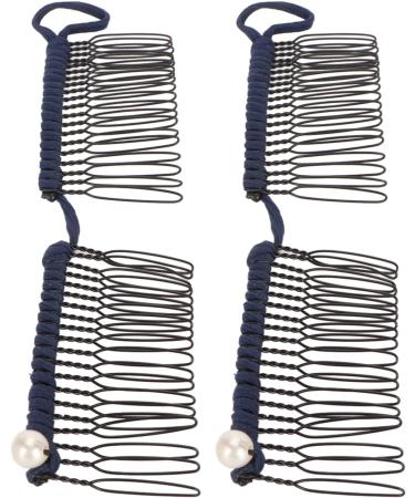 Vintage Cover Comb Tool Metal Weaving Stylish Easy to Use Comfortable Banana Hair Clips Sturdy and Elastic for Thick Wavy Curly Hair (Navy Blue) - Buy Online on GoSupps.com