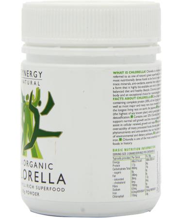 Synergy Natural Organic Chlorella Powder - 100g | Pure and Nutrient-Dense - Buy Online on GoSupps.com