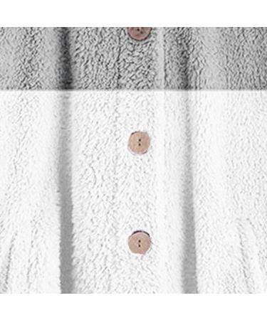 Hanxiulin Women's Fleece Jacket - Plush Cuddly Winter Parka Windproof Hooded Top in Gray (4XL) for Outdoor Comfort - Buy Online on GoSupps.com