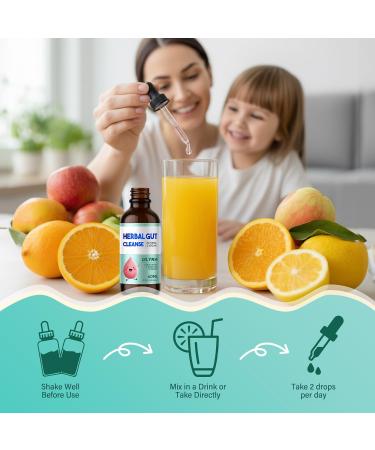Kids Herbal Gut Cleanse Drops Parasite Cleanse for Humans Liquid with Wormwood Black Walnut & Probiotics Supports Digestive & Overall Gut Health for Children (2 oz) - Buy Online on GoSupps.com