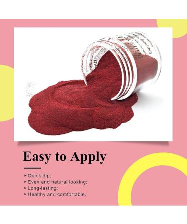 Dark Red Glitter Dipping Powder 28g/Box | No Lamp Cure, Natural Dry Like Gel Nails | Nail Salon Quality - No.29 HJ-ACG029 - Buy Online on GoSupps.com