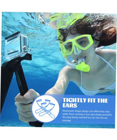 4 Pairs Waterproof Silicone Earplugs for Swimming - Corded Underwater Earplugs | Pack of 1 - Buy Online on GoSupps.com