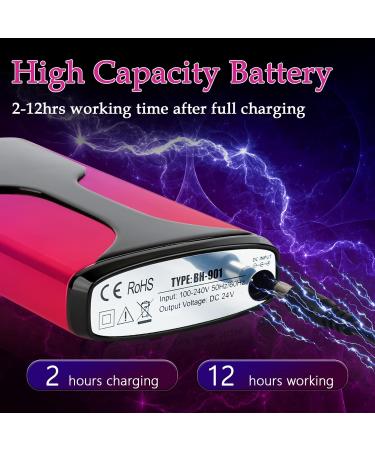 Rechargeable Belle Professional Nail Drill Machine 35000 RPM for Acrylic Nails 6 Bits, Brushless Motor, Manicure/Pedicure E File - Rose Pink - Buy Online on GoSupps.com