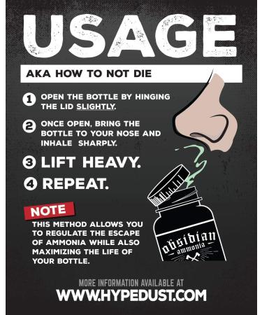 Obsidian Ammonia Hype Dust - Premium Smelling Salts for Focus, Energy, and Strength - Buy Online on GoSupps.com