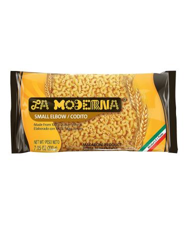 La Moderna Small Elbow Pasta, Noodles, Durum Wheat, Protein, Fiber, Vitamins, 7 Oz, Pack of 20