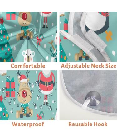 Merry Christmas Pattern Beard Bib Apron - Waterproof Hair Catcher for Men | Perfect Grooming Gift with Suction Cups - Buy Online on GoSupps.com