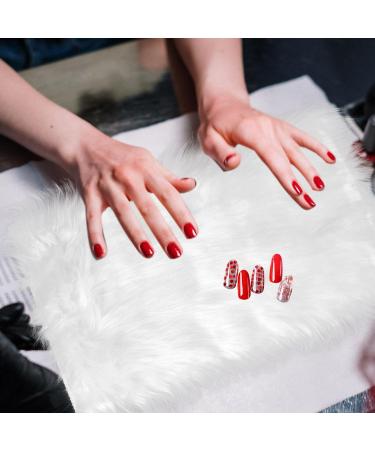 Beaupretty Rug Carpet Tools Nail Plush Background Photo Mat Background for Nail Pictures Plush Photography Background Mat Mesh Cloth Cushion Props Manicure Display Cloth Acrylic White - Buy Online on GoSupps.com