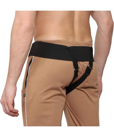 Double Inguinal Hernia Belt for Men - Medical Groin Support Truss XL Black | Comfortable & Adjustable Hernia Support - Buy Online on GoSupps.com