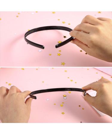 Shappy 40 Pack Black Plastic Headbands for Women - 10mm Plain DIY Hair Accessories - Buy Online on GoSupps.com