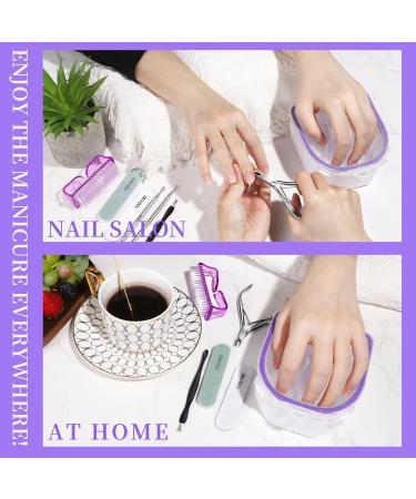 FANDAMEI Nail Soaking Bowl - Gel Polish Remover Acrylic & Dip Powder Tools Cuticle Kit - Manicure Essentials for Effortless Nail Care - Buy Online on GoSupps.com