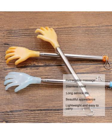 Dcniyt Telescopic Back Scratch & Massage Device - 2 Piece Stainless Steel Jewelry Tool (Blue & Orange) | International Shipping Available - Buy Online on GoSupps.com