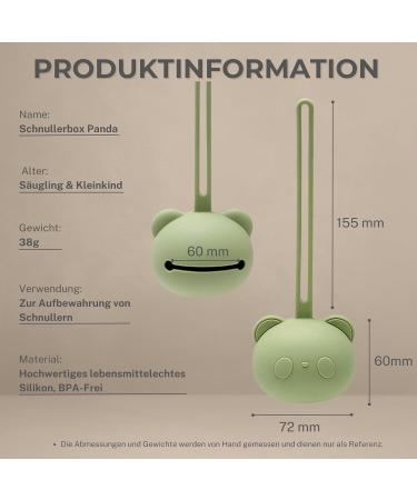 Caja Schnullerbox Silicone | BPA-Free Pacifier Storage | Panda Design | Safe & High-Quality Baby Accessories for Toddlers & Babies - Buy Online on GoSupps.com