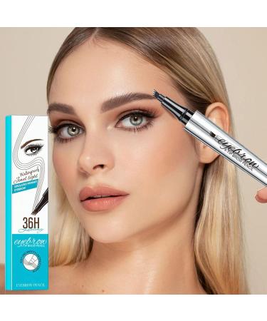 Eyebrow Pencil Eye Pencil Cosmetics Eyebrow Pencil4TIP Natural Liquid Filler Mascara Cosmetics Lasts All Day for Girls Makeup Dark Coffee - Buy Online on GoSupps.com