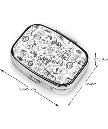 Video Game Boys Print Pill Organizer - Travel Mini Pill Box with 2 Compartments | Perfect for Gamers - Buy Online on GoSupps.com