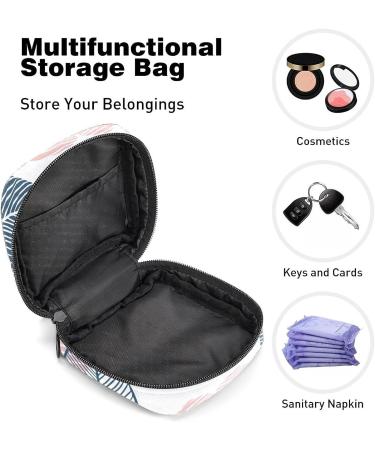 Anna Cowper Floral Leaves Sanitary Napkin Storage Bag | Menstrual Cup Pouch | Nursing Pad Holder | Portable Period Bag for Women and Teen Girls - Multi-colored - Buy Online on GoSupps.com