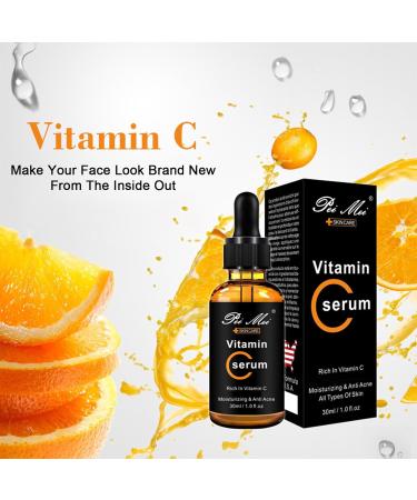 3 Pack Face Serum Set - Retinol Vitamin C & Hyaluronic Acid - Korean Anti-Aging Skin Care for Women - Firming & Hydrating - Buy Online on GoSupps.com