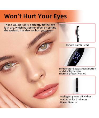 Heated Eyelash Curlers Portable Heated Lash Curler Heated Eyelash Curler Intelligent Power 0ff Makeup Electric Eyelash Curler with Eyelash Comb 24 Hours Long Lasting - White/831 (Color : White Si X6132MM White - Buy Online on GoSupps.com