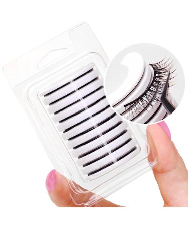 Self Adhesive Eyelashes Strips for Lashes Natural Look 10 Pcs Strong-Hold Reusable Self Adhesive Lash Strips Black