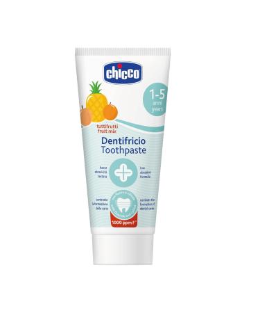 Chicco toothpaste for children all low grinding power with betaine and vitamin E against the formation of caries and removes plaque 12+ months - 50 ml of taste tuttifrucht