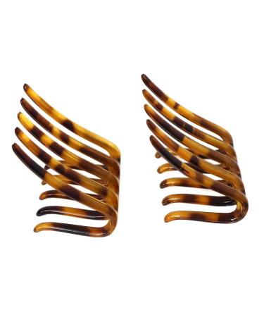 Parcelona French Crab Interlocking Savana Light Shell Medium Celluloid Hair Clips - Sturdy Hold for Women and Girls - Made in France - Buy Online on GoSupps.com