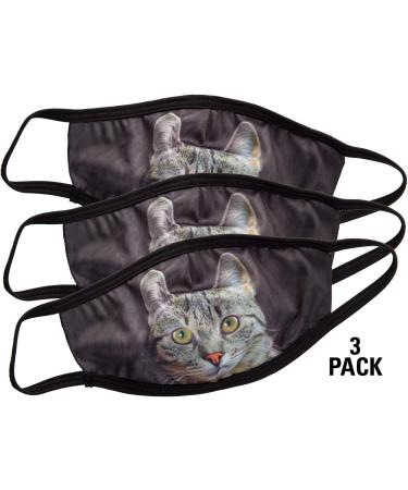 Cute Assorted Cat Face Mask - 3 Pack Tabby - Buy Online on GoSupps.com