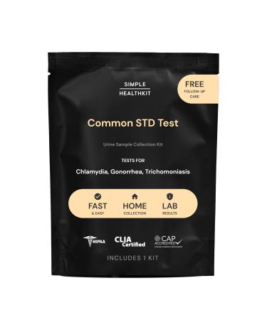At-Home STD Test for Chlamydia Gonorrhea and Trichomoniasis - Tests for 3 Most Common STDs - STD Testing Kit - Free Follow Up Care & Fast Lab Results