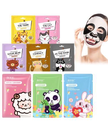 wimony Face Masks for Kids Set of 5 Fun Kids Face Masks for Girls for Girls Face Mask for Kids Nourish Renew and Soothe Girls Face Masks Suitable for All Skin Types