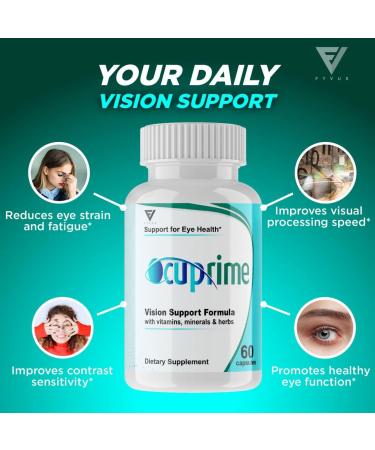 5 Pack Ocuprime for Eyes Vision Formula - Occuprime Eye Vitamins Supplements | Ocu Now Leading Eyesight Health with Premium Ingredients - 300 Capsules - Buy Online on GoSupps.com