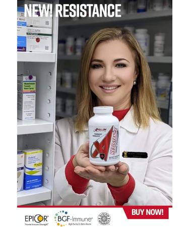 Apollon Nutrition Resistance Premium Immune System Support Vitamin D & C Zinc Selenium Copper Elderberry Quercetin Beta-glucan Echinacea EpiCor Ginger Powder 210 Capsules - Buy Online on GoSupps.com